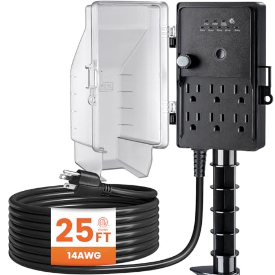 Outdoor Lighting No Outlet - Outdoor Power Stake Dusk to Dawn