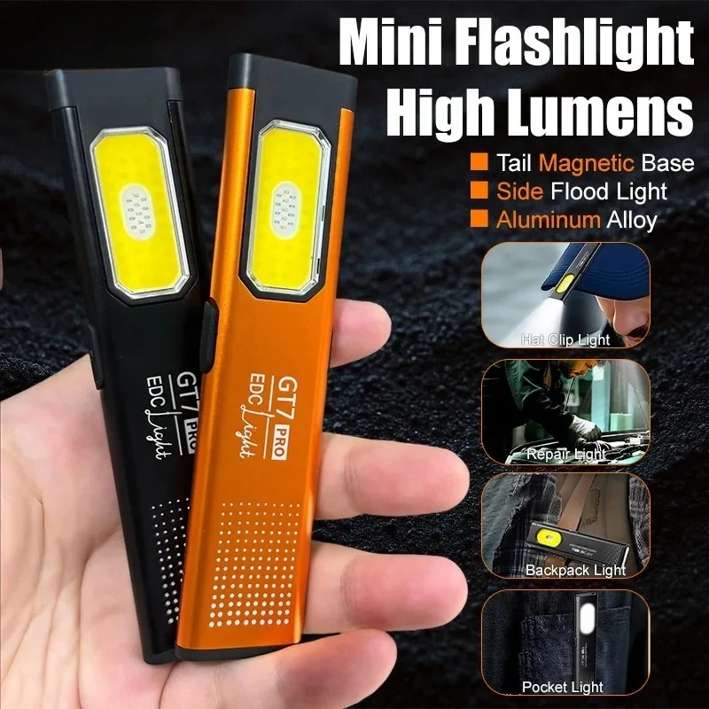 Outdoor Lighting Lanterns - Mini LED Flashlight USB C Rechargeable