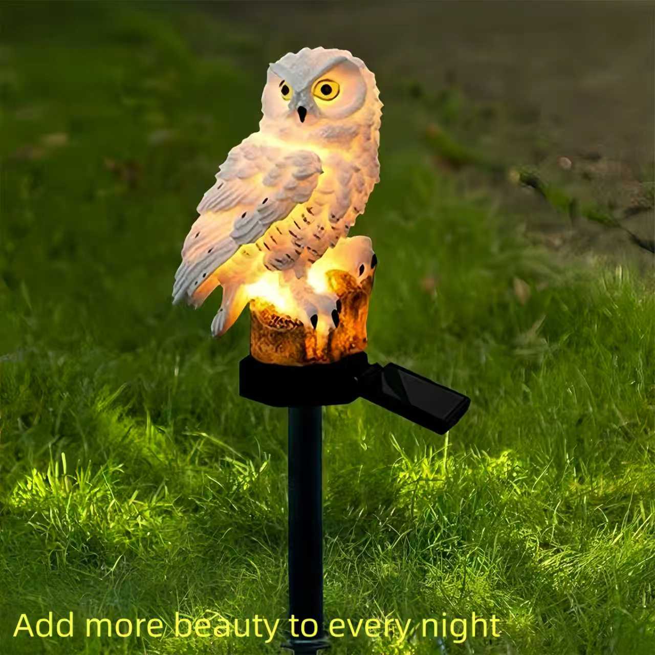 Photocell Outdoor Lighting - Solar Owl Garden Stake Light Outdoor
