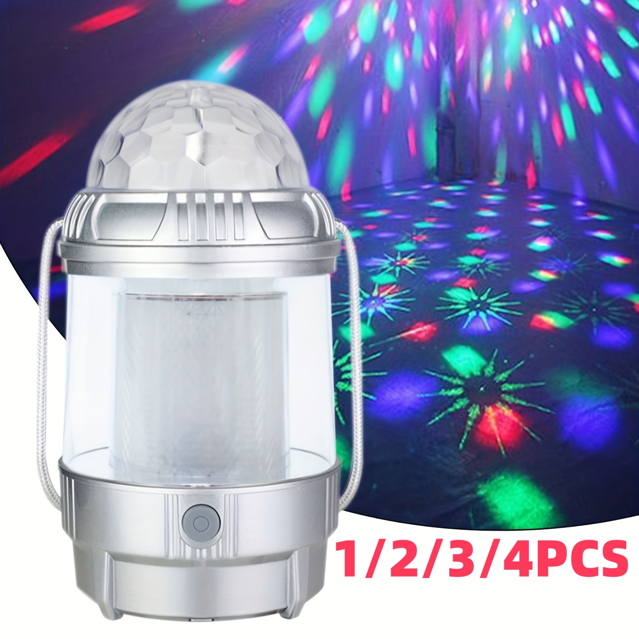 Outdoor Lighting Decoration - 1-4PCS LEDCamping Lantern Rechargeable,1500mAh PowerBank,3Light Modes