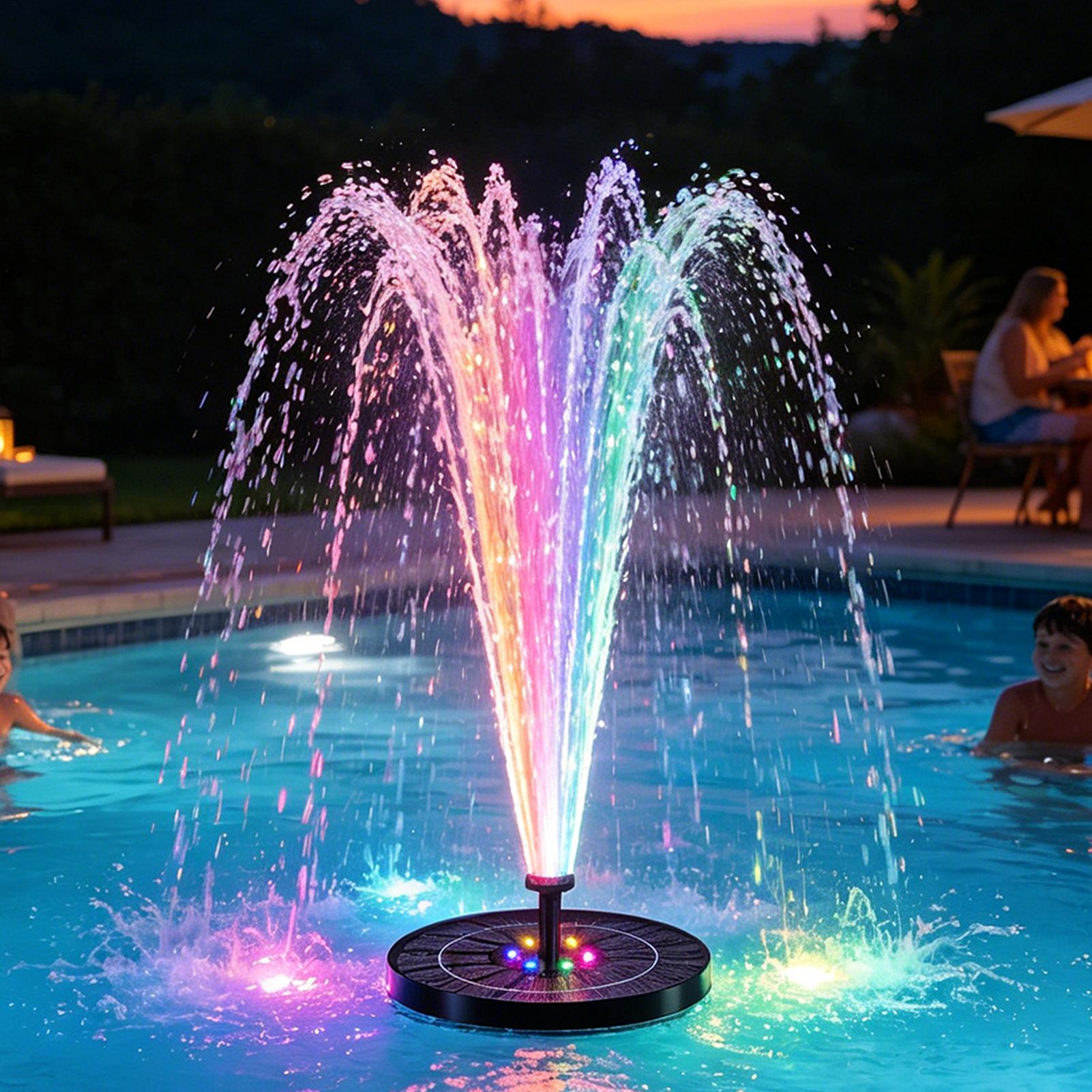 Outdoor Lighting Under Pergola - Floating Solar Bird Bath Fountain with