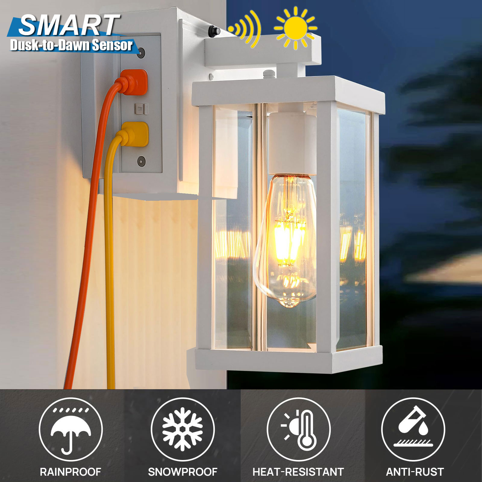 Outdoor Lighting No Outlet - Dusk To Dawn Outdoor Light Porch