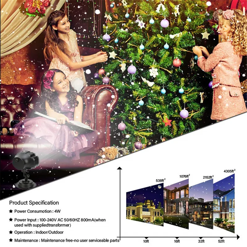 DACHAN Snowfall LED Light Proj - Lighting Wedding Outdoor avaliação e preço