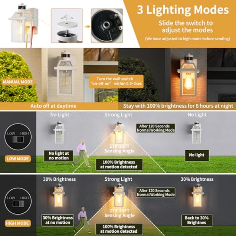 Porch Lights with GFCI Outlet, - Outdoor Lighting No Outlet avaliação e preço