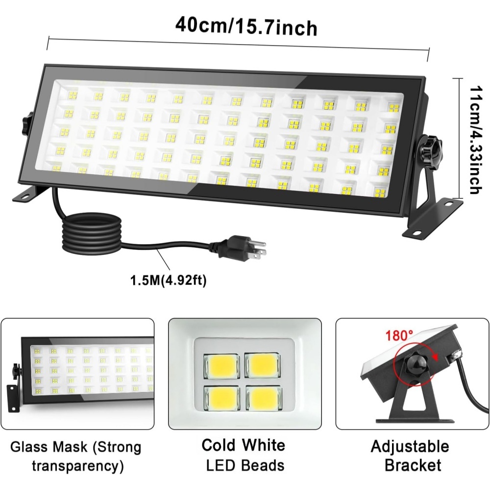 LED Shop Lights, 144W 12000LM  - Outdoor Lighting No Outlet avaliação e preço