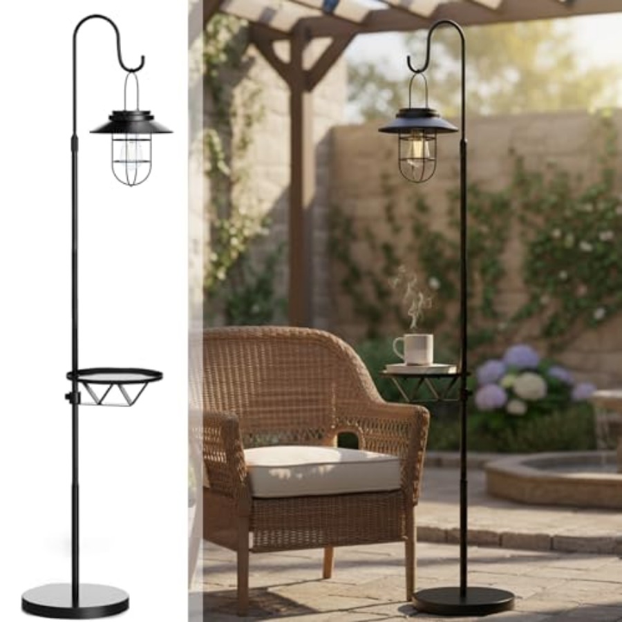 Solar Floor Lamp with Table, 6 - Outdoor Lighting Hooks avaliação e preço