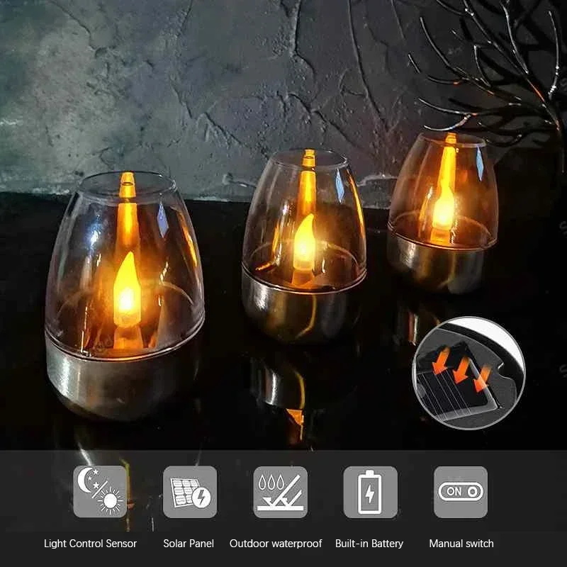 LED Solar Candles Light Flamel - Outdoor Lighting Under Pergola avaliação e preço