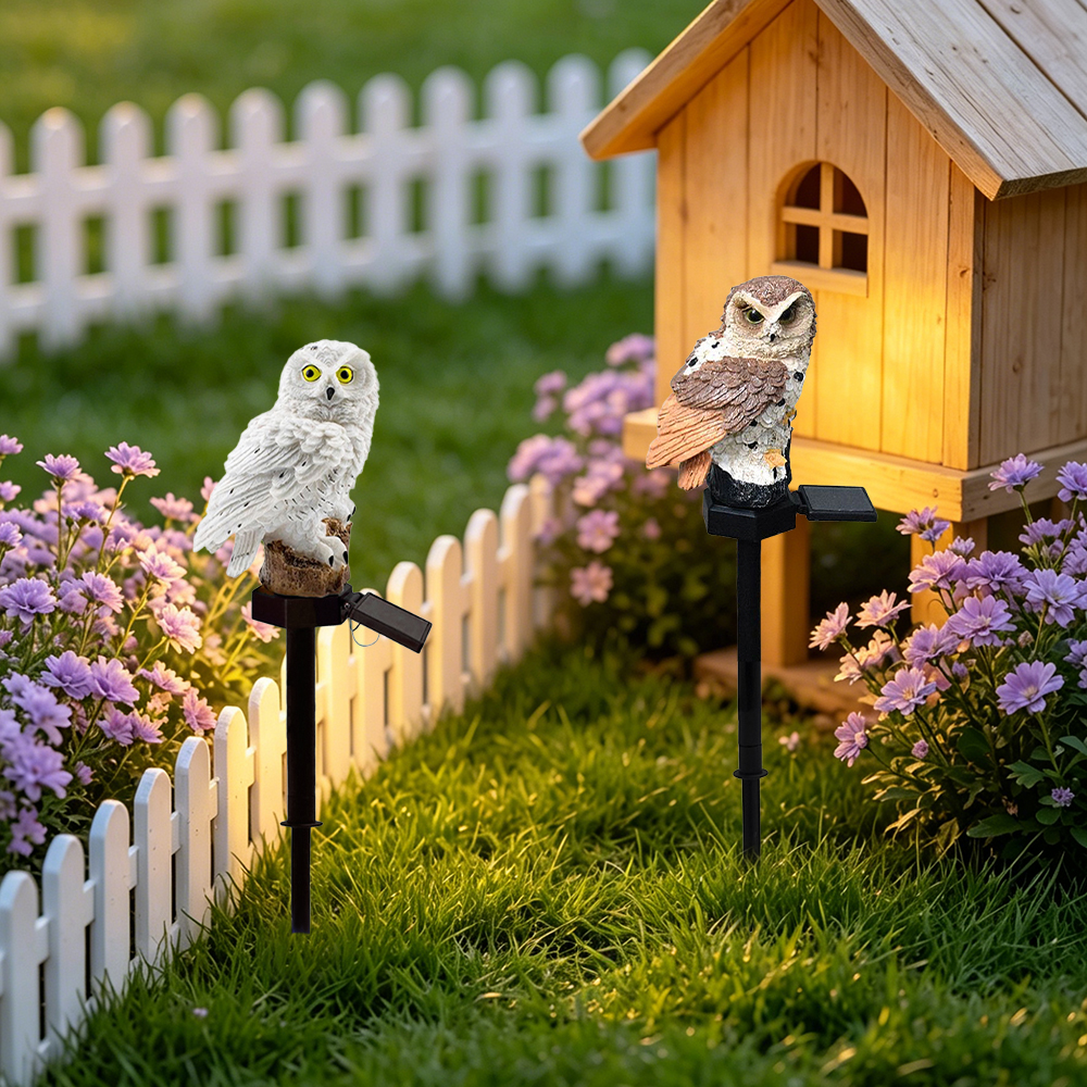 Owl Solar Light, Resin Owl Gro - Outdoor Lighting Types avaliação e preço