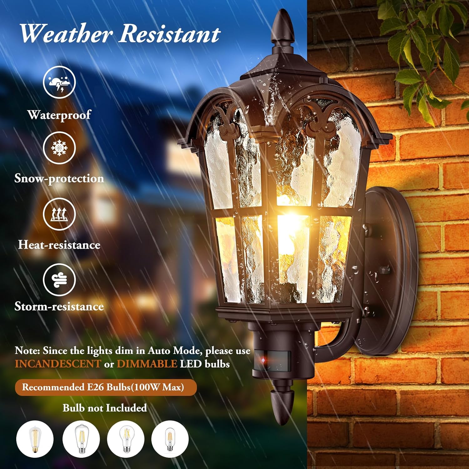 16in 2-Pack Motion Sensor Outd - Outdoor Lighting Vintage avaliação e preço