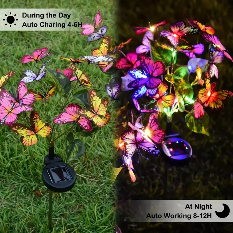 Solar LED Butterfly Garden Lig - Photocell Outdoor Lighting avaliação e preço
