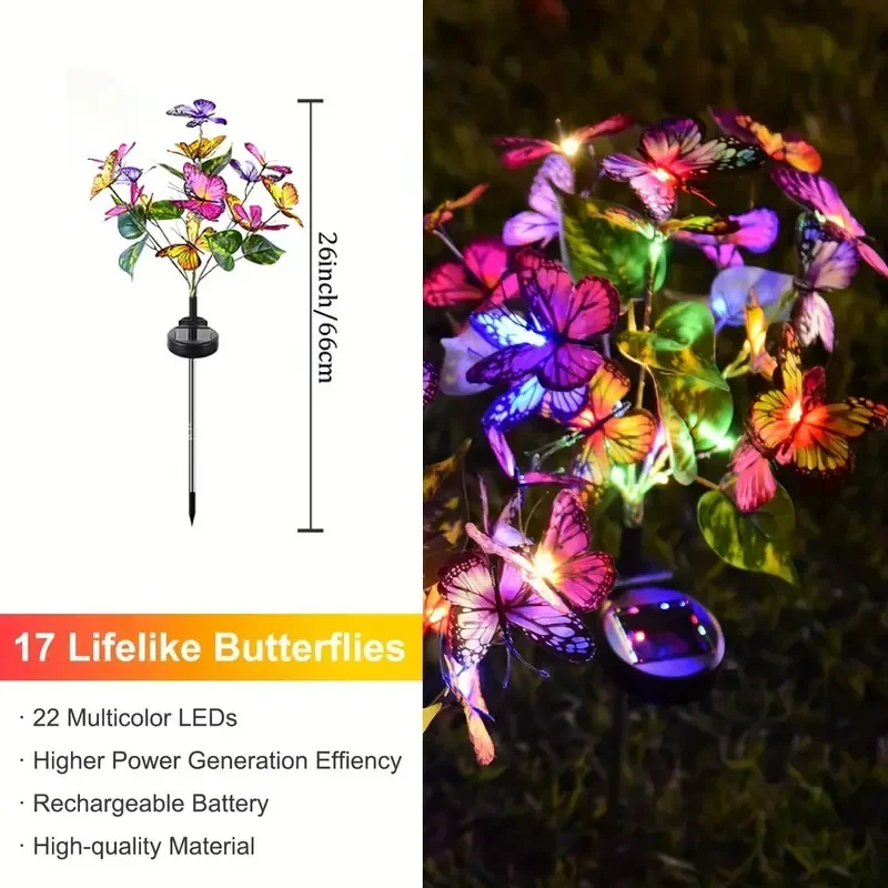 Solar LED Butterfly Garden Lig - Photocell Outdoor Lighting avaliação e preço