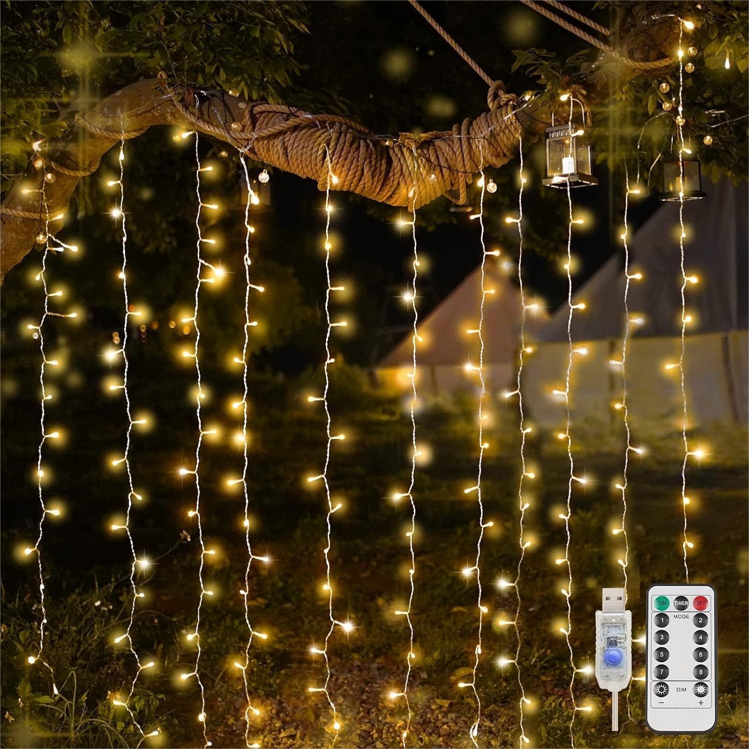 Curtain Lights For Bedroom 200 - Outdoor Lighting Decoration avaliação e preço