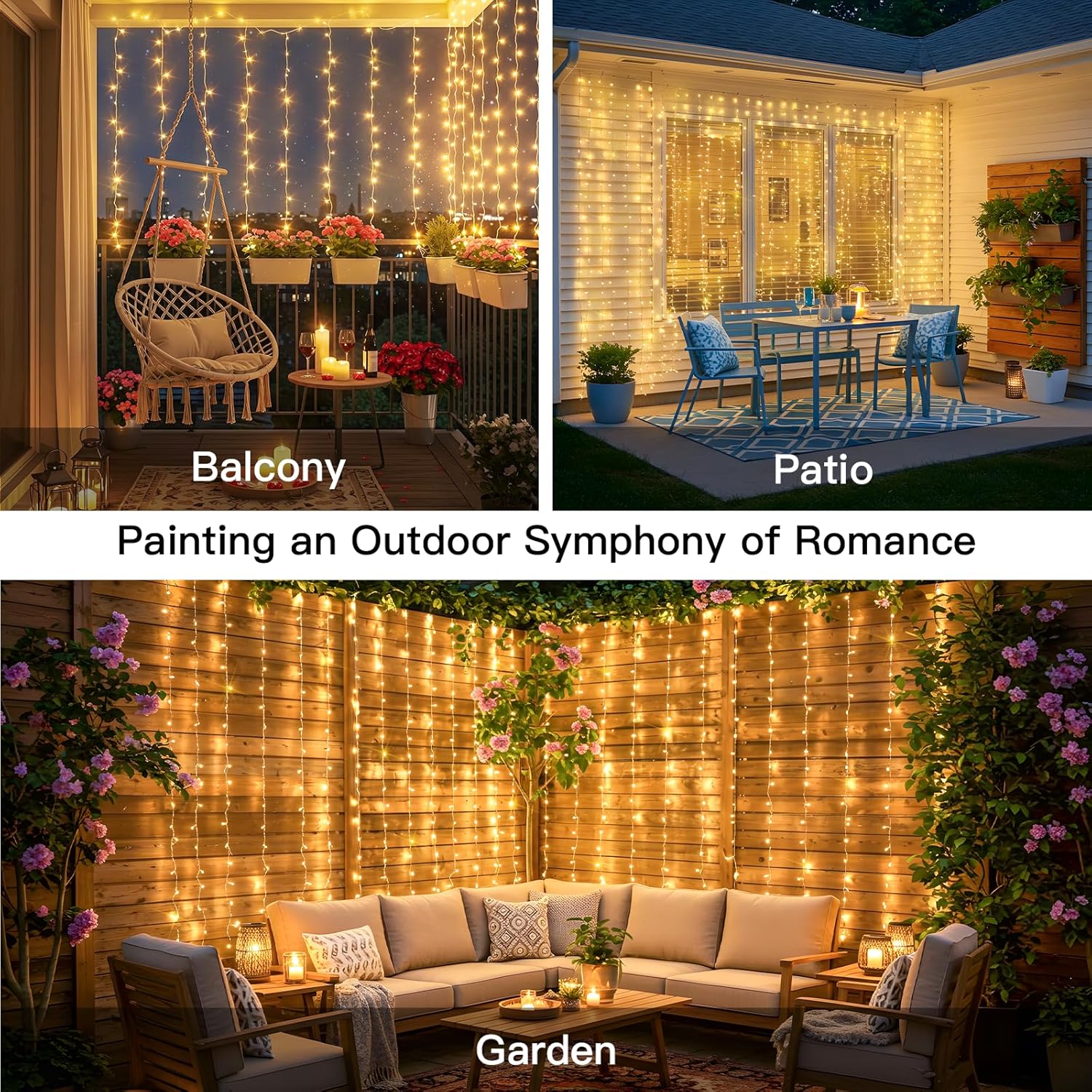 Curtain Lights For Bedroom 200 - Outdoor Lighting Decoration avaliação e preço
