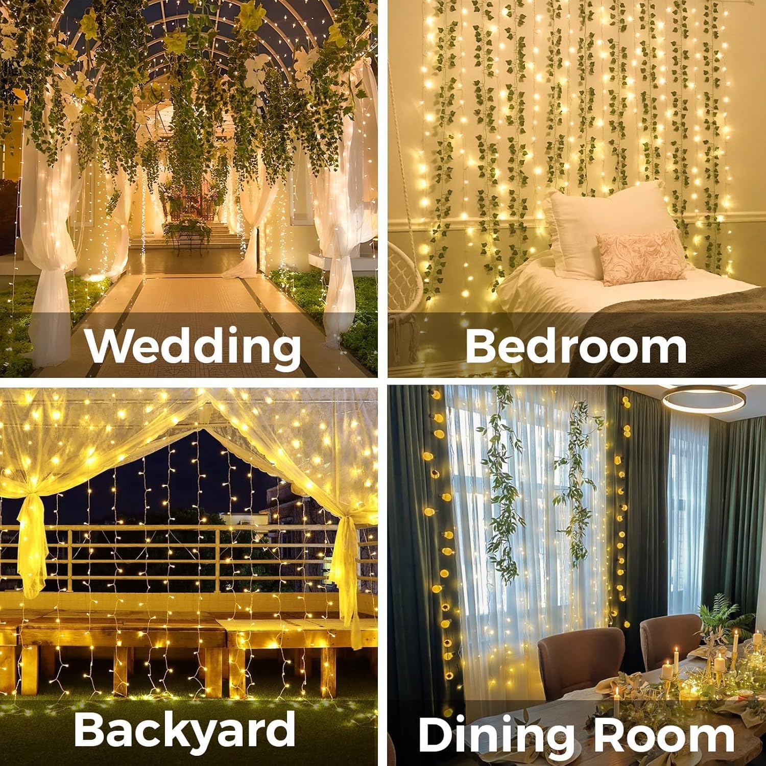 Curtain Lights For Bedroom 200 - Outdoor Lighting Decoration avaliação e preço