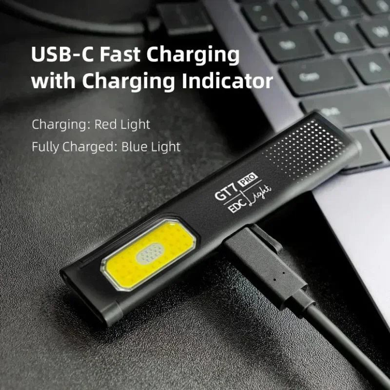 Mini LED Flashlight USB C Rech - Outdoor Lighting Lanterns avaliação e preço