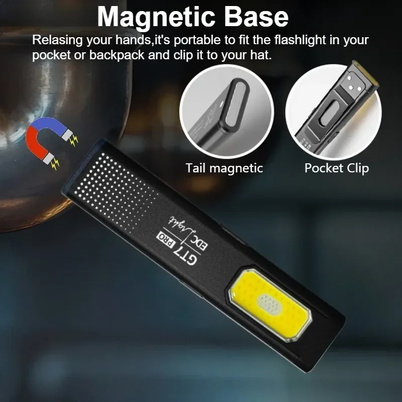 Mini LED Flashlight USB C Rech - Outdoor Lighting Lanterns avaliação e preço