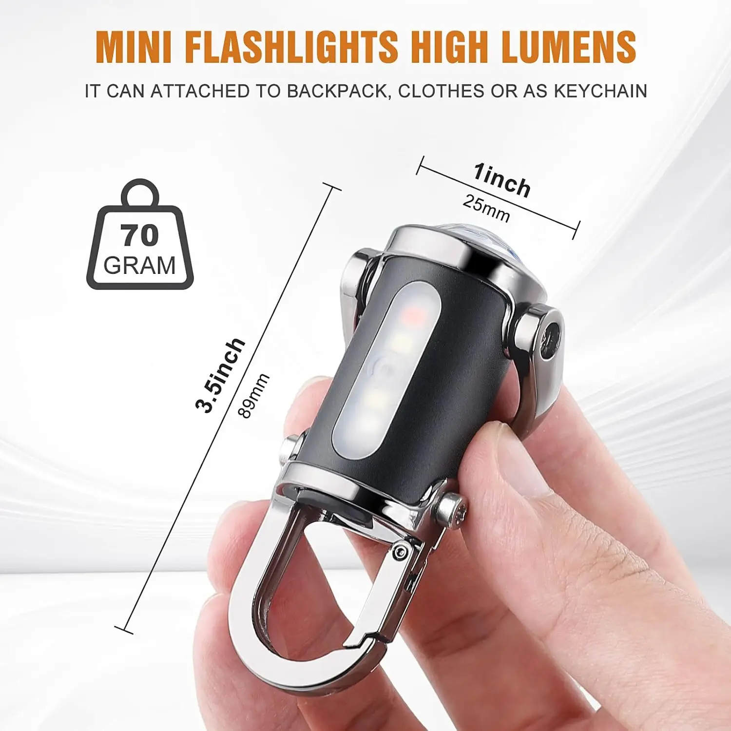 Mini Keychain Flashlight Recha - Outdoor Lighting Hooks avaliação e preço