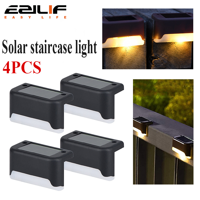 4PCS Solar Deck Light Outdoor  - Photocell Outdoor Lighting avaliação e preço
