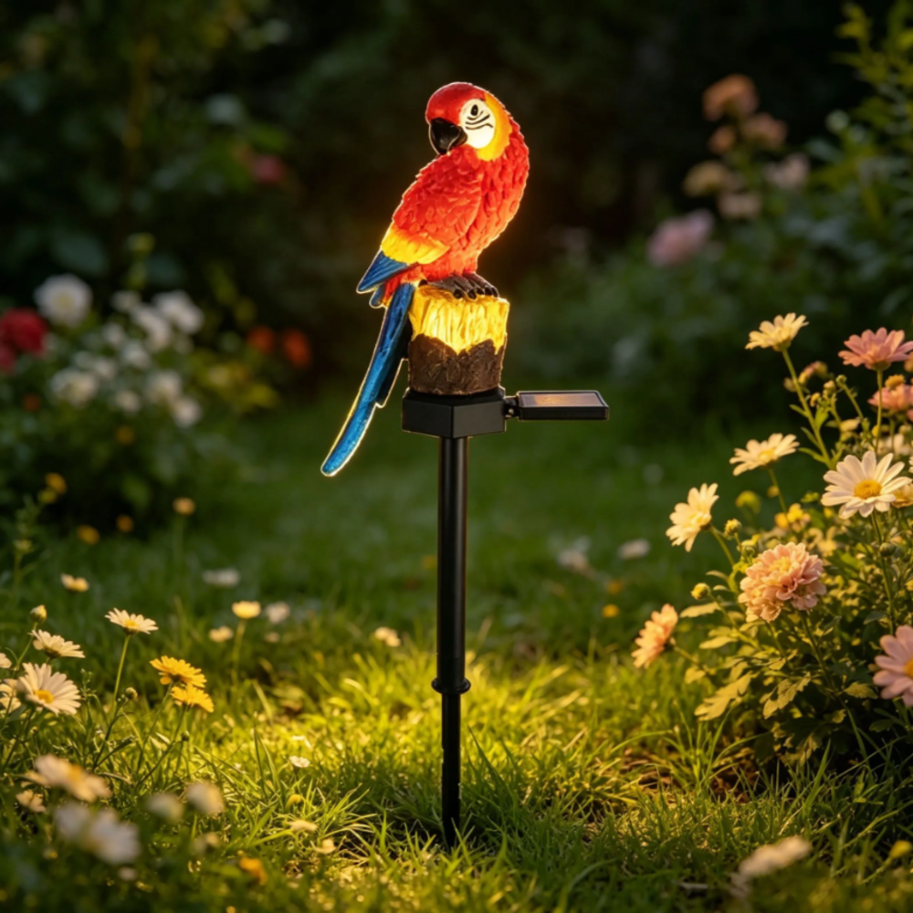 Solar Resin Parrot Decorative  - Outdoor Lighting Under Pergola avaliação e preço