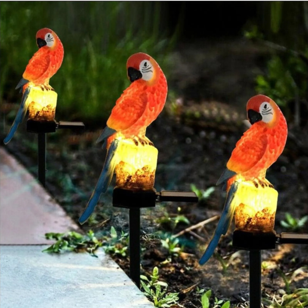 Solar Resin Parrot Decorative  - Outdoor Lighting Under Pergola avaliação e preço