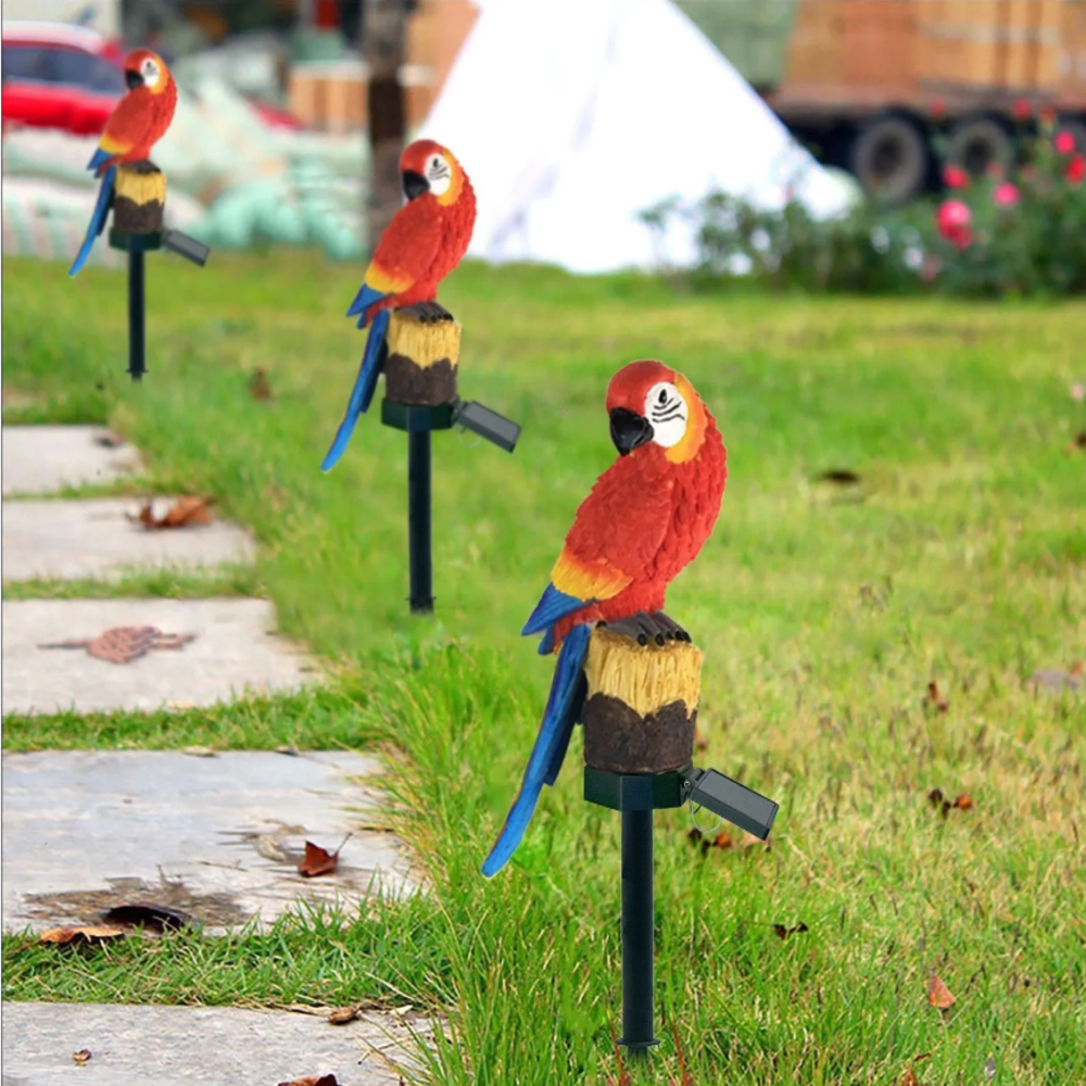 Solar Resin Parrot Decorative  - Outdoor Lighting Under Pergola avaliação e preço