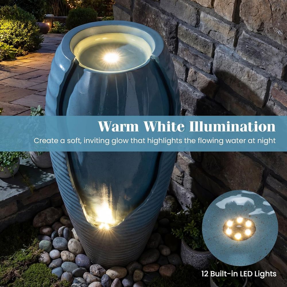 Vintage Blue Cracked Jar Outdo - Outdoor Lighting Vintage avaliação e preço
