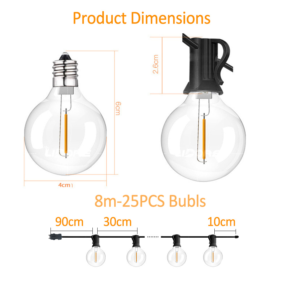Outdoor G40 Patio String Light - Lighting Wedding Outdoor avaliação e preço