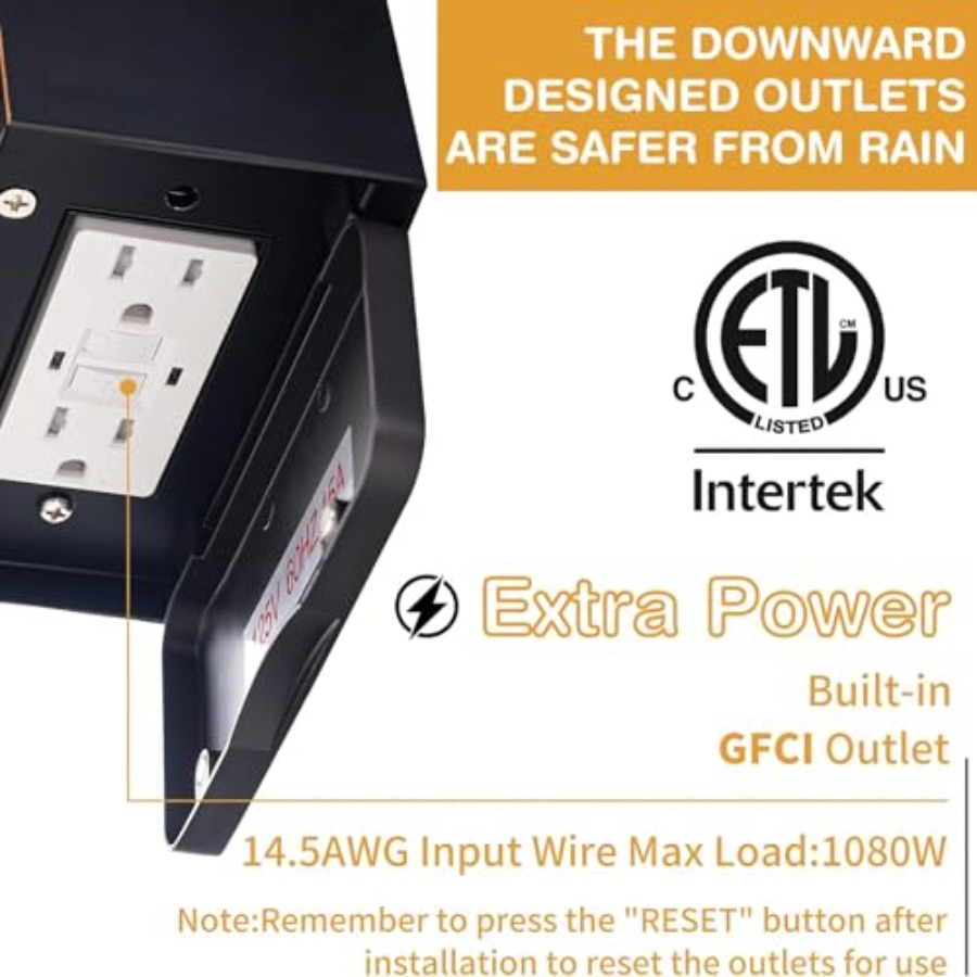 Porch Lights with GFCI Outlet, - Outdoor Lighting No Outlet avaliação e preço