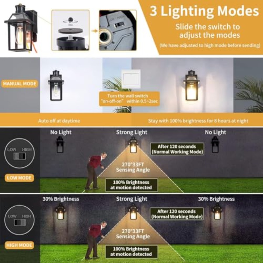 Porch Lights with GFCI Outlet, - Outdoor Lighting No Outlet avaliação e preço