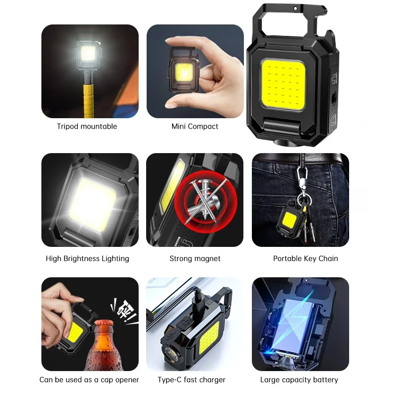 Mini Flashlight Keychain Light - Outdoor Lighting Lanterns avaliação e preço