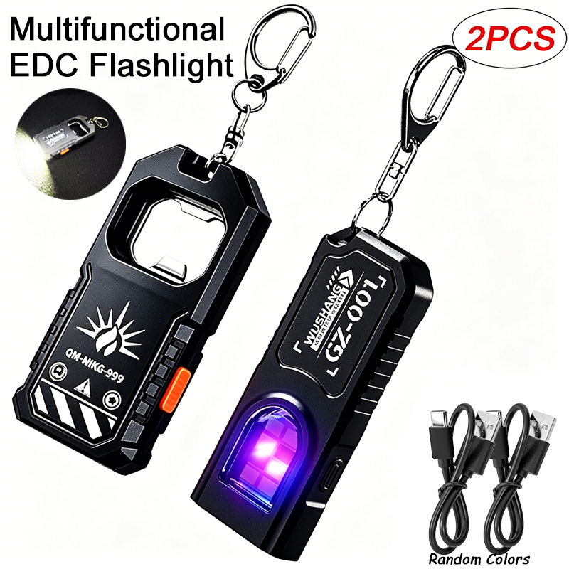 2Pcs Portable LED COB Keychain - Outdoor Lighting Lanterns avaliação e preço