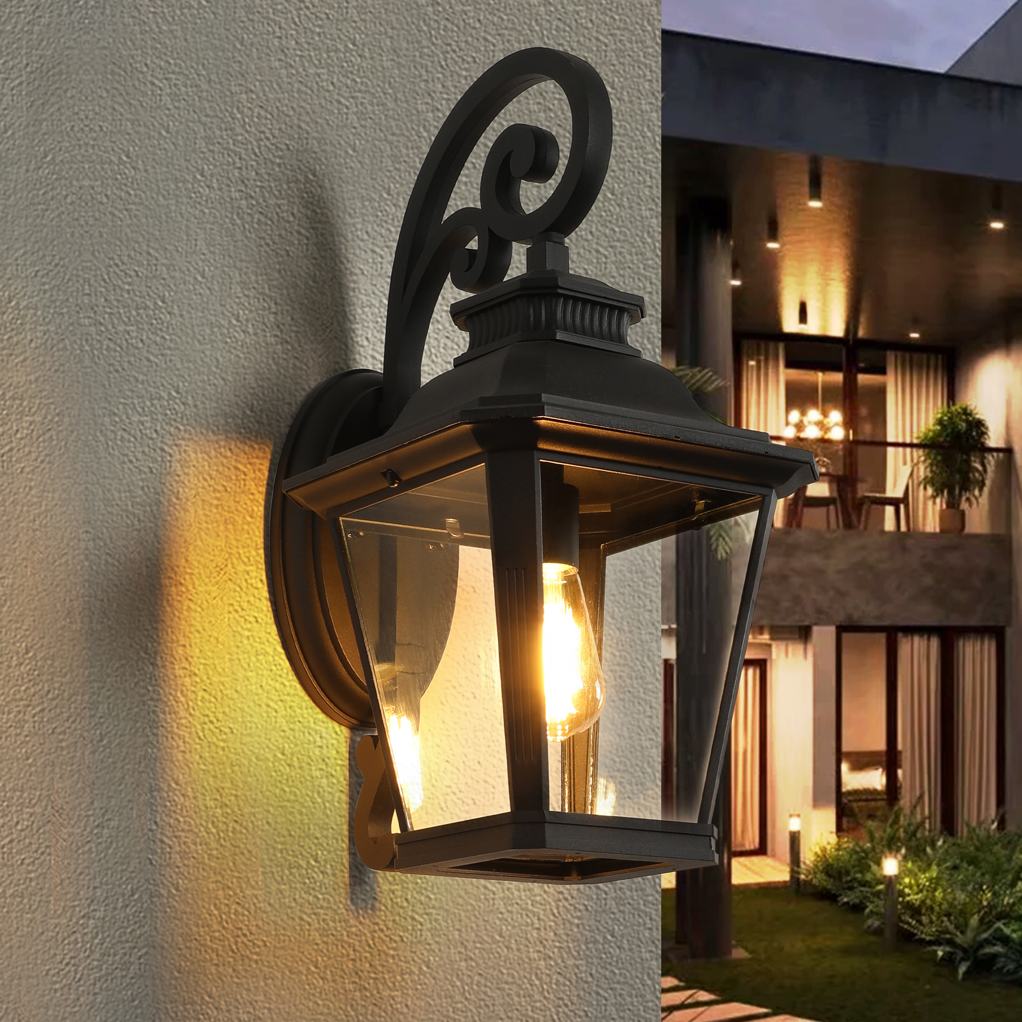 14 Inch 2 Pack Black Outdoor W - Outdoor Lighting Vintage avaliação e preço