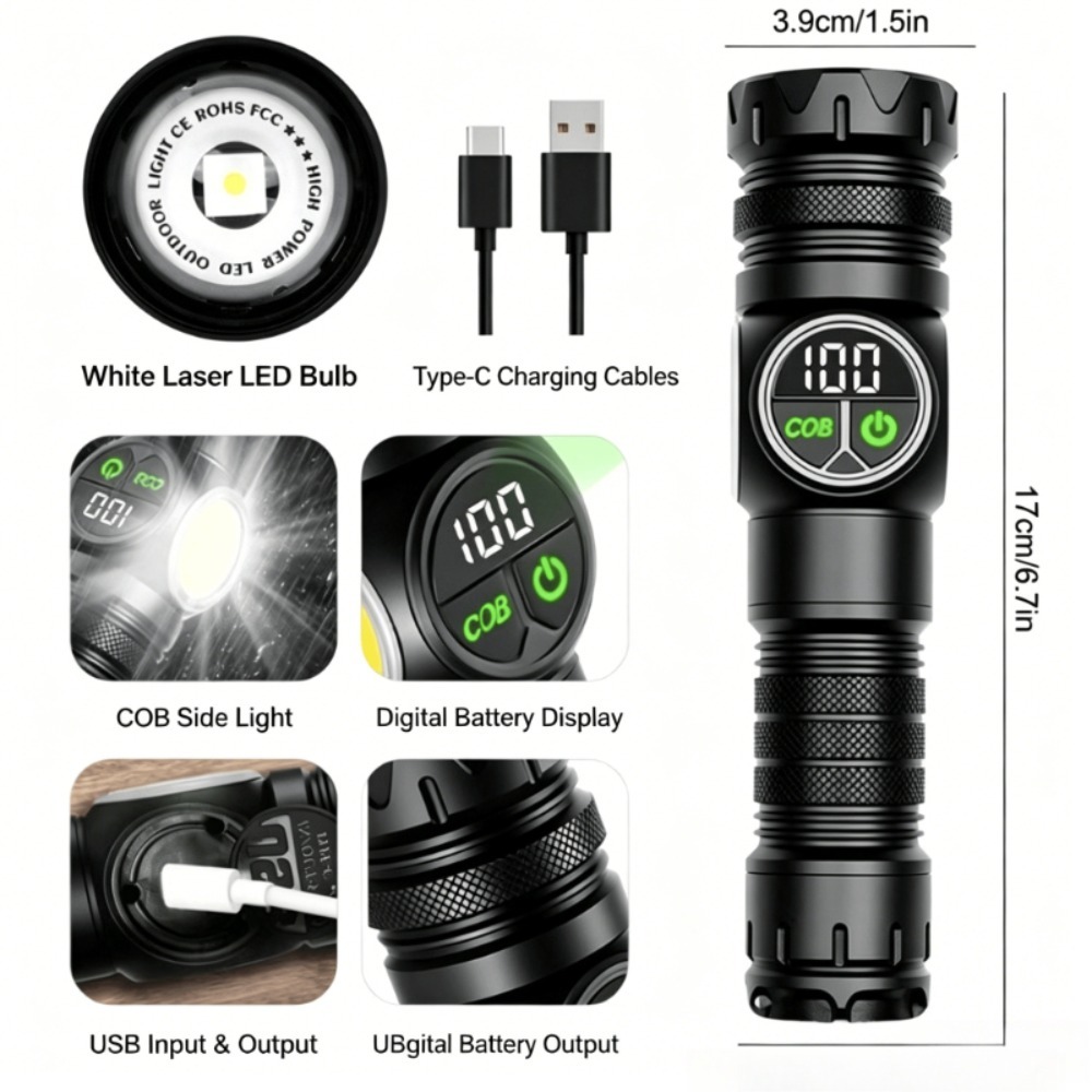 White Light LED Flashlight Typ - Outdoor Lighting Types avaliação e preço