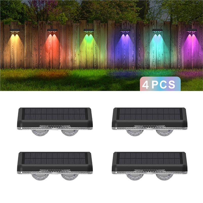 Hot Sale-4PCS RGB Solar Wall L - Outdoor Lighting On Sale avaliação e preço