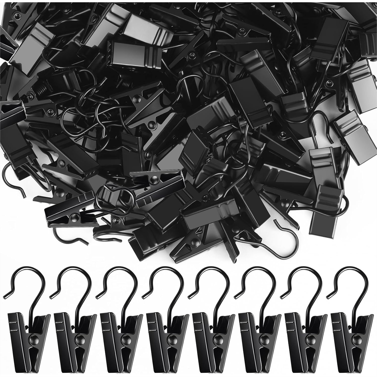 100 Pack Small Curtain Clips f - Outdoor Lighting Hooks avaliação e preço