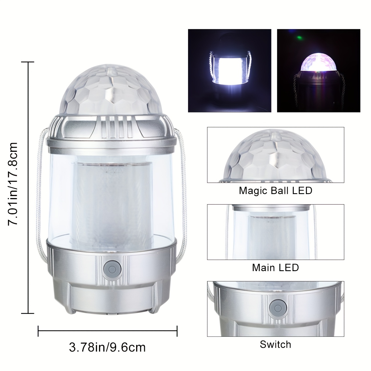 1-4PCS LEDCamping Lantern Rech - Outdoor Lighting Decoration avaliação e preço