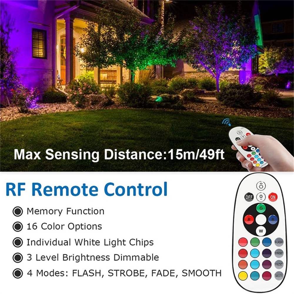 RGBW Landscape Lighting 10W wi - Outdoor Lighting Waterproof avaliação e preço