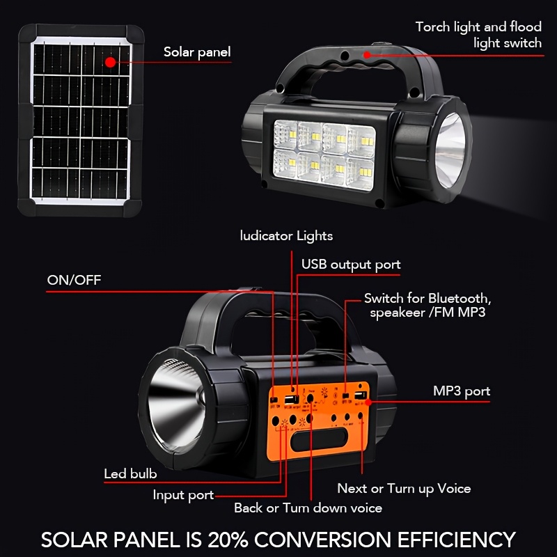 Solar Rechargeable Camping Lig - Outdoor Lighting Lanterns avaliação e preço