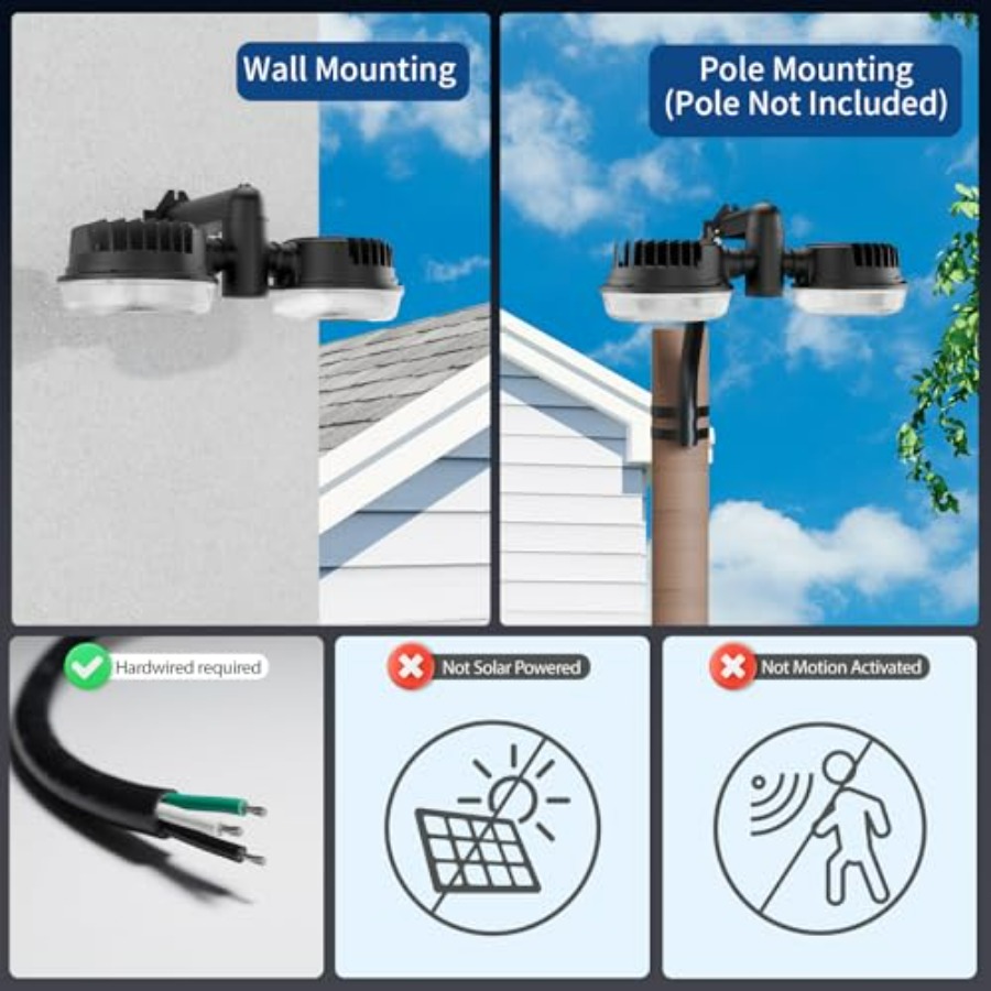 300W LED Barn Light, 40000LM D - Photocell Outdoor Lighting avaliação e preço