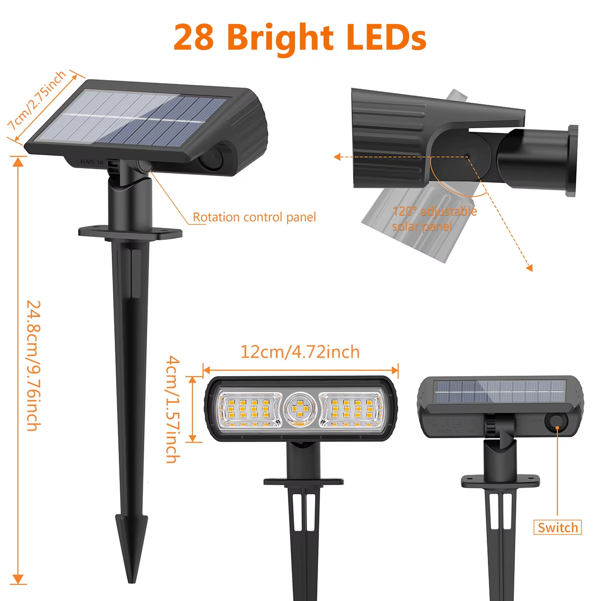 4 Pack Solar Landscape Spot Li - Outdoor Lighting Waterproof avaliação e preço