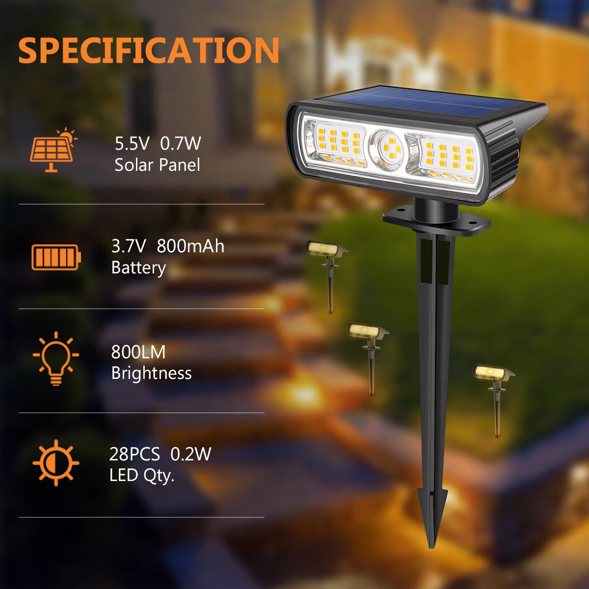 4 Pack Solar Landscape Spot Li - Outdoor Lighting Waterproof avaliação e preço