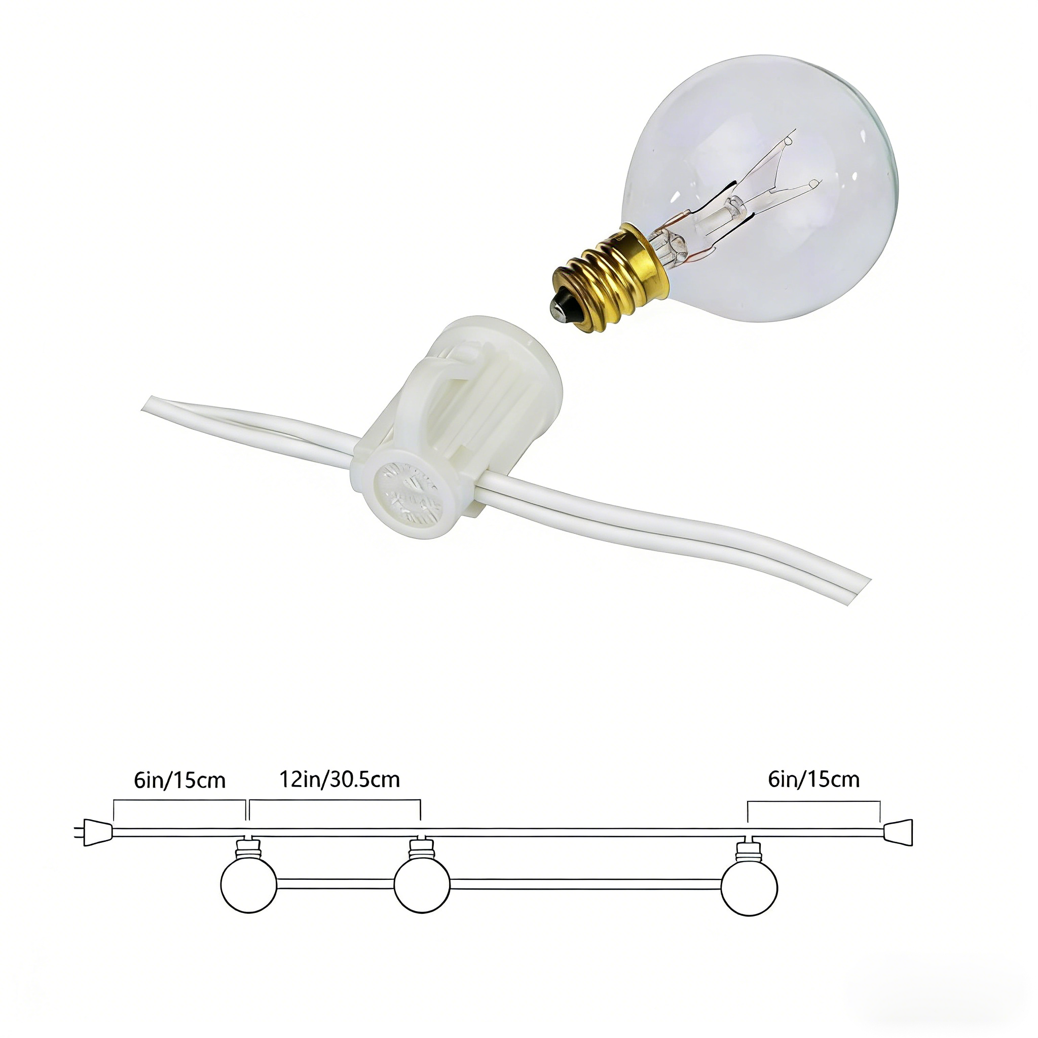 Vintage G40 Clear Bulb String  - Lighting Wedding Outdoor avaliação e preço