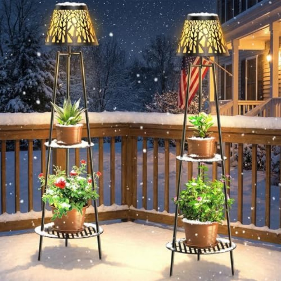 2 Pack Outdoor Solar Floor Lam - Outdoor Lighting Decoration avaliação e preço