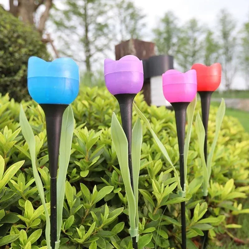 1Pcs Garden Tulip Flower Shape - Photocell Outdoor Lighting avaliação e preço