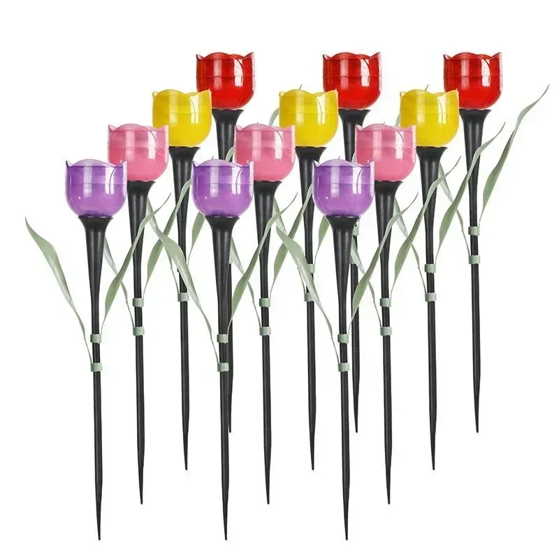 1Pcs Garden Tulip Flower Shape - Photocell Outdoor Lighting avaliação e preço