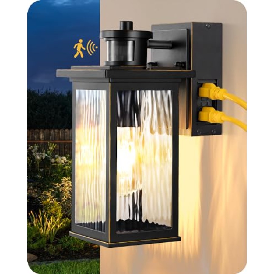 Outdoor Wall Light with GFCI O - Outdoor Lighting No Outlet avaliação e preço