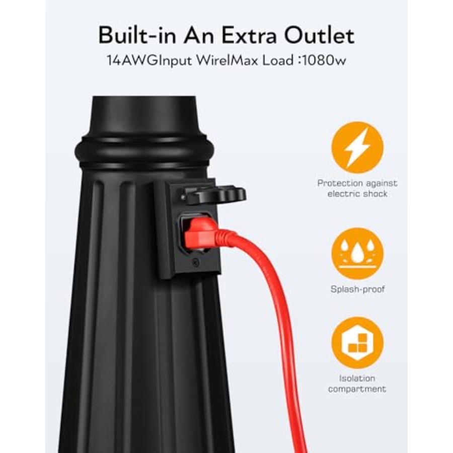 Outdoor Lamp Post Light with O - Outdoor Lighting No Outlet avaliação e preço