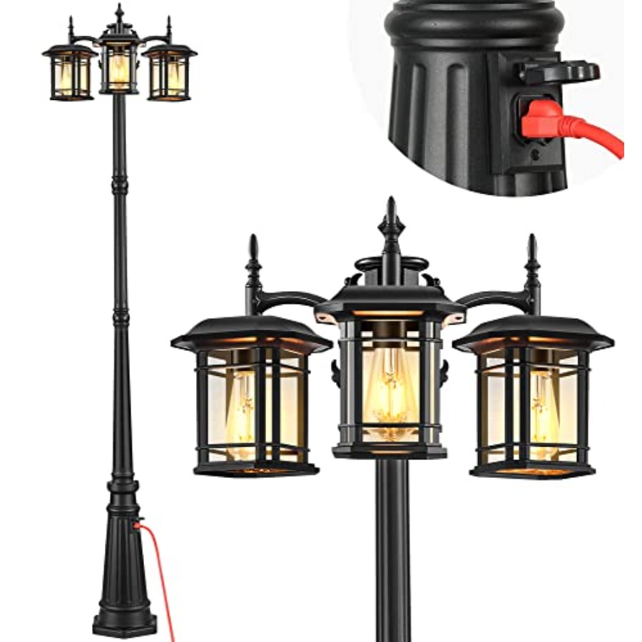 Outdoor Lamp Post Light with O - Outdoor Lighting No Outlet avaliação e preço