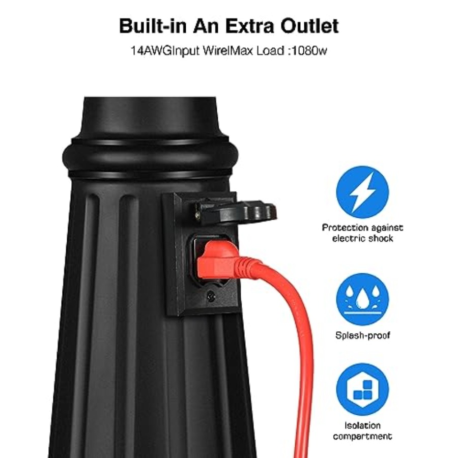 Outdoor Lamp Post Light with O - Outdoor Lighting No Outlet avaliação e preço