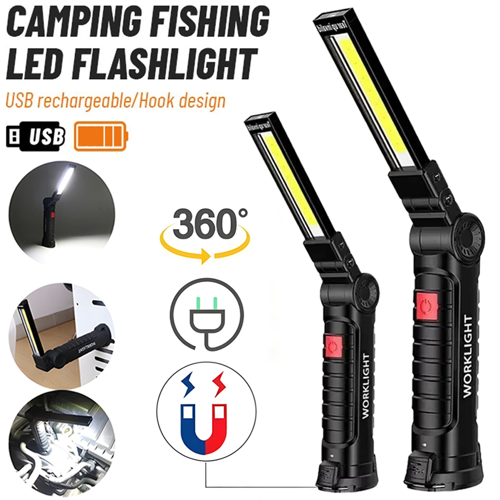 LED COB Flashlight USB Recharg - Outdoor Lighting Types avaliação e preço